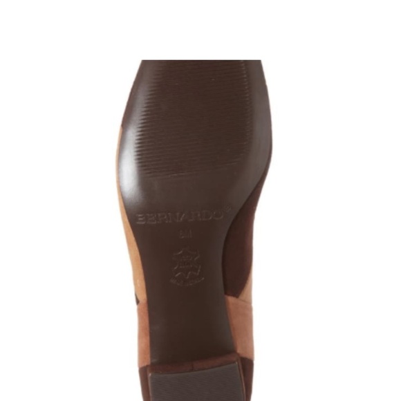Bernardo New Roxanne Color Block Pump Brown Size 5 - Picture 6 of 9